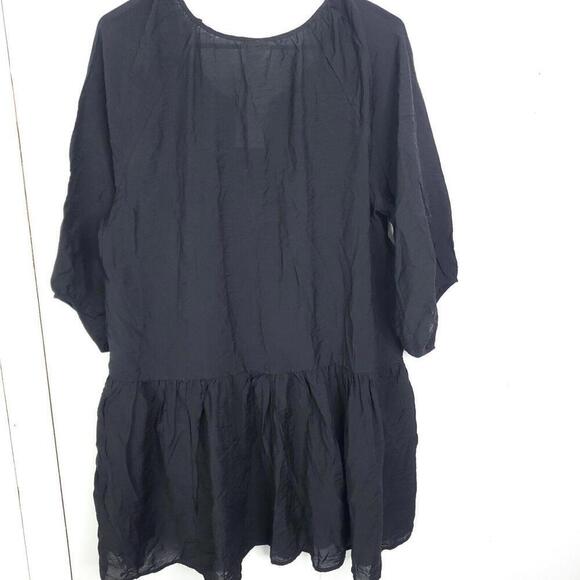 HM Dress Womens Small Peplum Mini Lightweight Little Black Dress LBD New Tags - Picture 2 of 9